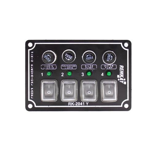 12V İzoleli Yatay Switch Panel 4lü