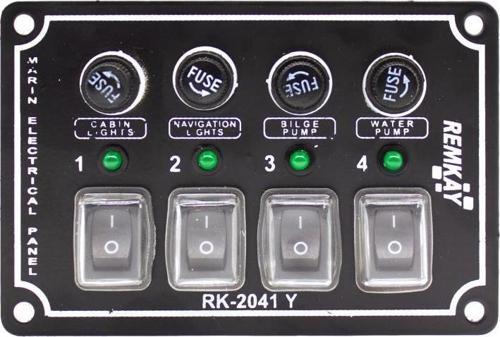 12V İzoleli Yatay Switch Panel 6lı