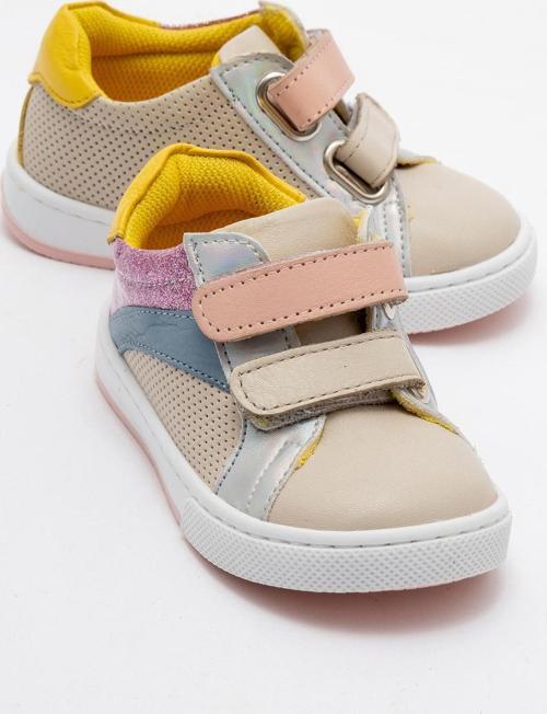 Kız Çocuk Bej Hakiki Deri Günlük İlk Adım Ayakkabı