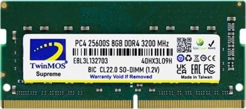 8 GB DDR4 3200MHZ TWINMOS NB MDD48GB3200N