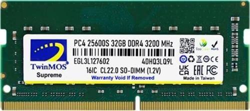 32 GB DDR4 3200MHZ TWINMOS NB MDD432GB3200N