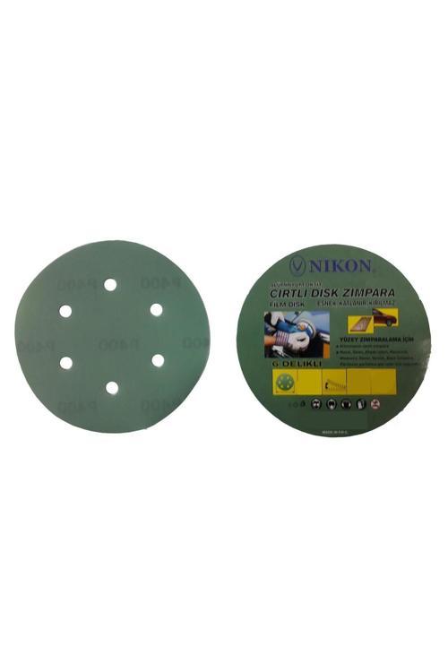 52046 Kırılmaz Yeşil Cırt Zımpara 150X80 Kum 6 Delikli