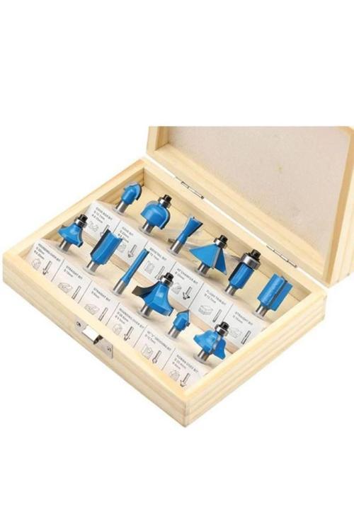 03039 8 mm 12 Parça Ahşap Freze Uç Seti