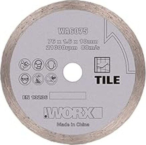 WA6075 WX801 İçin 76x10mm Fayans, Seramik, Mermer Elmas Kesme Diski