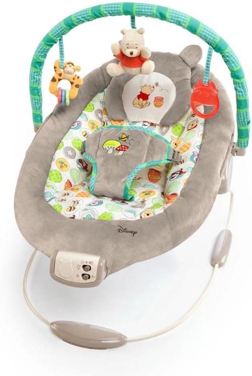 Winnie the Pooh Dots & Hunny Pots Sallanan Bebek Titreşimli Bebek Koltuğu, Müzik ve 3