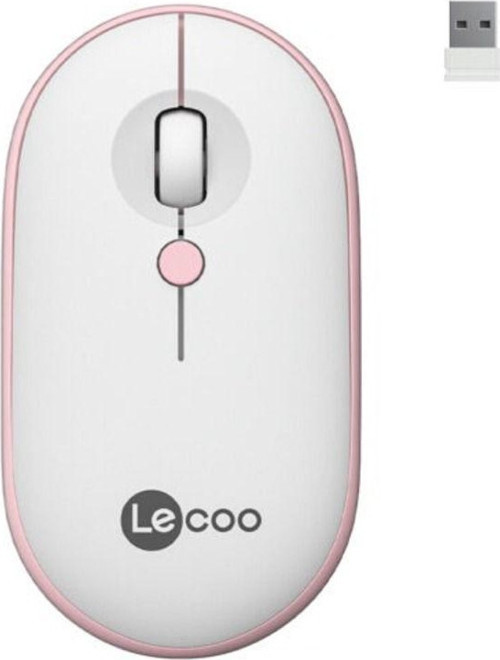 LECOO WS212 Kablosuz Optic 1600dpi Pembe Mouse