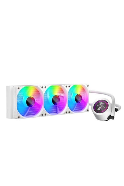 THUNDERSTORM TS4 360MM BEYAZ ARGB DİJİTAL SICAKLIK GÖSTERGELİ AM5, AM4 / LGA 1851, 1700