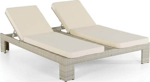 2 Ad Krubera Şezlong Minderi 180*55*5 Cm Fermuarlı Yıkanır Silinir Arkası Kuşaklı