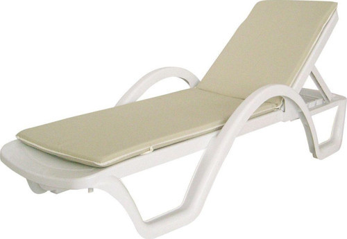 Dogant Şezlong Minderi Lüks Su Geçirmez Kumaş Fermuarlı Krem 180*55*5 Cm İmperteks Kumaş