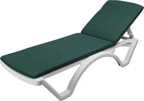 Ermiya Şezlong Minderi 180*55*5 Cm Dış Mekan Kumaşlı Fermuarlı Yıkanır Silinir Arka Kuşaklı