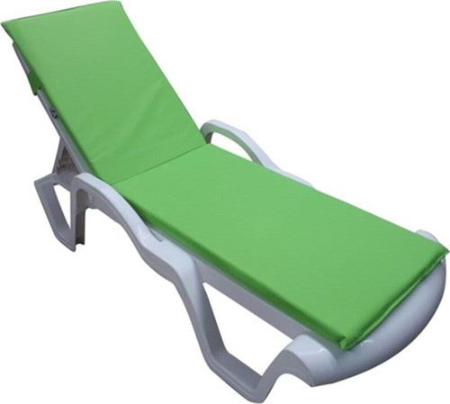 Şezlong Minderi 180*55*5 Cm Yıkanır Silinir Fermuarlı Arkası Kuşaklı Dış Mekan Kumaş