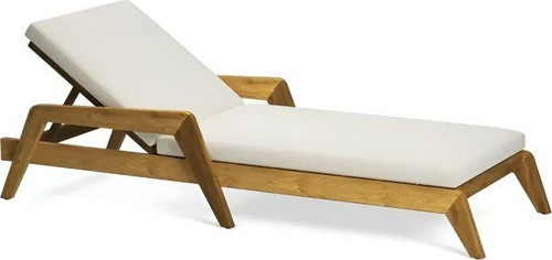 Kaşı Beyaz Şezlong Minderi 180*55*5 Cm Yıkanır Silinir Fermuarlı Kuşaklı Dış Mekan Kumaşlı