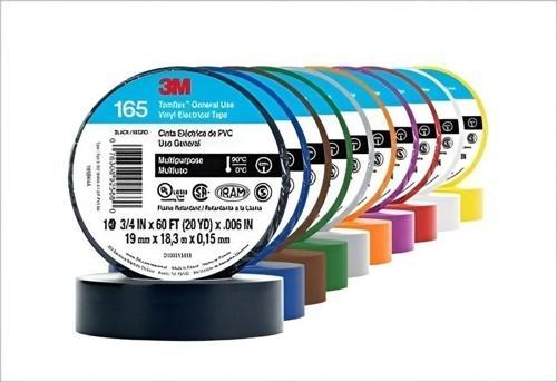 Elektrik Bandı 165, Siyah, 3/4 Inç X 60 Ft (19 mm X 18 M),100 Rulo/kutu