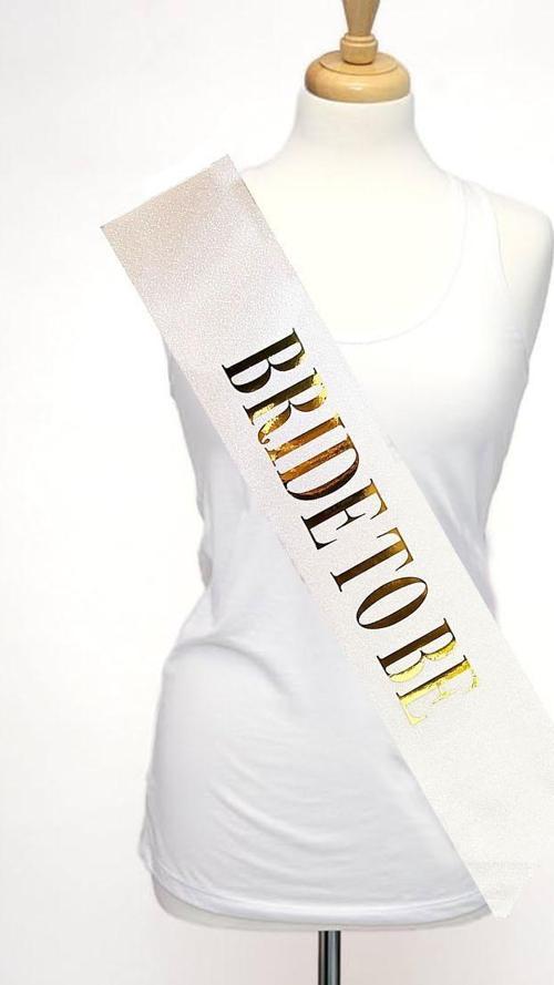 Altın Yazılı Bride To Be Simli Kuşak Kemer