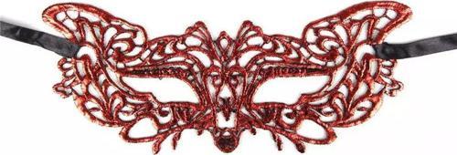 Kırmızı Dantel Masquerade Maskesi 9 No