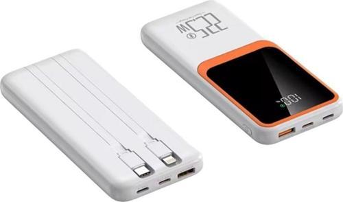 H32 Dijital Göstergeli Dahili Çoklu Kablolu 10000 Mah Powerbank Beyaz