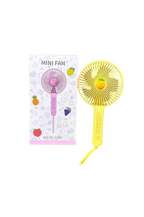 Avuç İçi Taşınabilir Şarjlı Vantilatör Mini El Fanı Ys-2289 Sarı