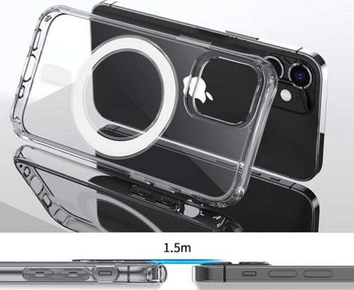 İphone 16 İçin Kılıf Kamera Korumalı Magsafe Wireless Şarj Özellikli Şeffaf Kılıf