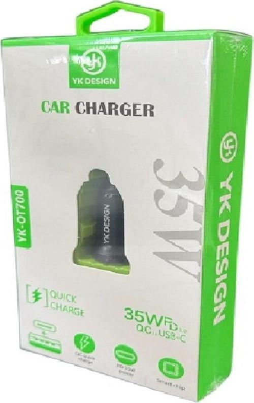 Yk-Ot700 Pd 35W Araç Hızlı Şarj Başlığı