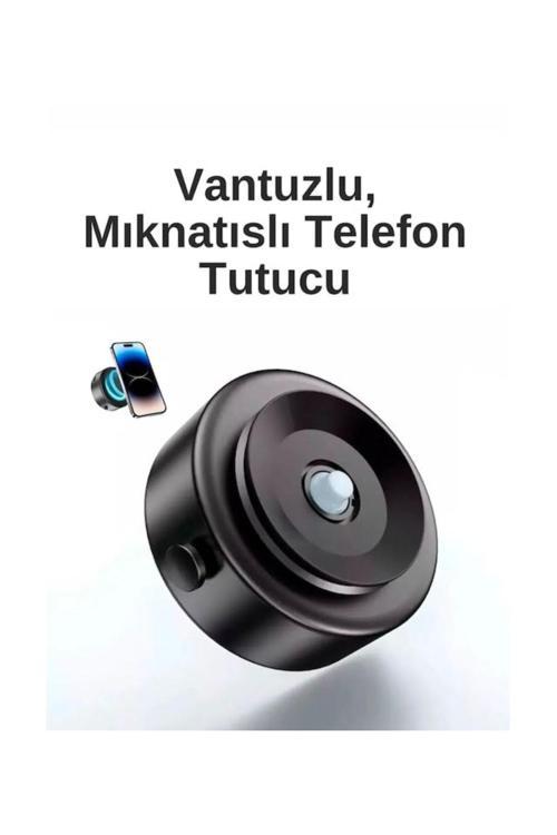 Şarjlı Vantuzlu Manyetik Telefon Tutucu