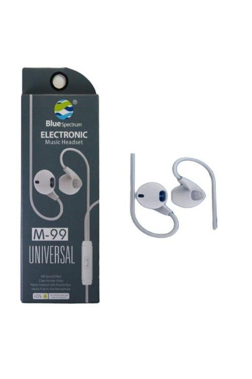 M-99 Stereo Mikrofonlu Kulak Içi Kulaklık Tek Ebat Beyaz