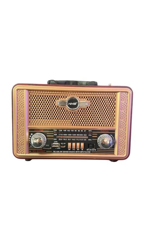 Ns-8098 Usb / Tf Kart / Fm Retro Taşınabilir Bluetooth Hoparlör