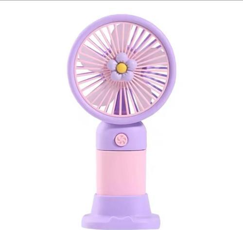 Avuç İçi Taşınabilir Şarjlı Mini Vantilatör El Fanı Mor-Pembe Vnt-05