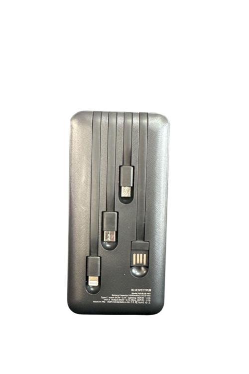 H01 Dijital Göstergeli Dahili Çoklu Kablolu 10000 Mah Powerbank Siyah