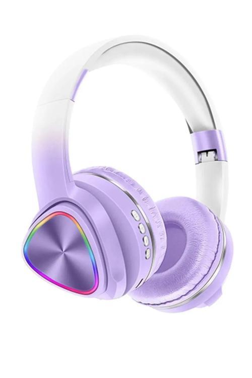 Z11Bt Uyumlu  Kablosuz Kulak Üstü Rgb Led Işıklı Stereo Bluetooth Kulaklık