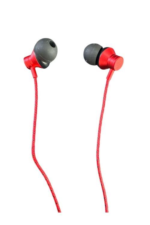 Hsr01 Mikrofonlu Kablolu Kulak İçi Kulaklık 3.5Mm L Jack Girişli Kırmızı
