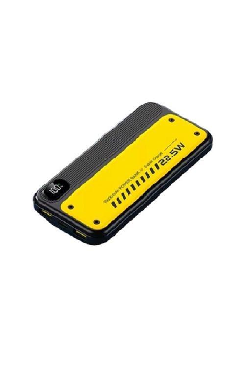 H6 Dijital Göstergeli Dahili Çoklu Kablolu 10000 Mah Powerbank Sarı
