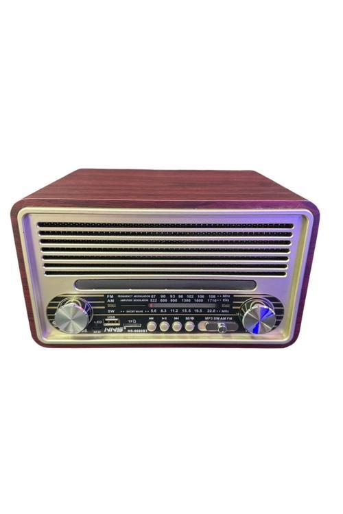 Ns-6680 Usb / Tf Kart / Fm Retro Taşınabilir Bluetooth Hoparlör