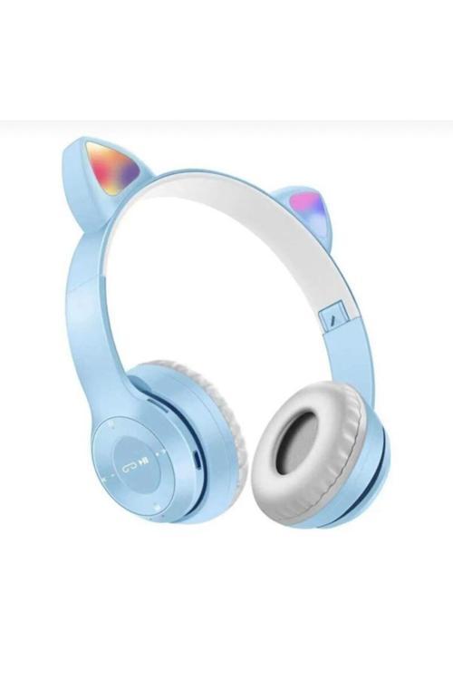P47M Bluetooth 5.0 Kedi Tasarımlı Katlanabilir Kulak Üstü Kulaklık