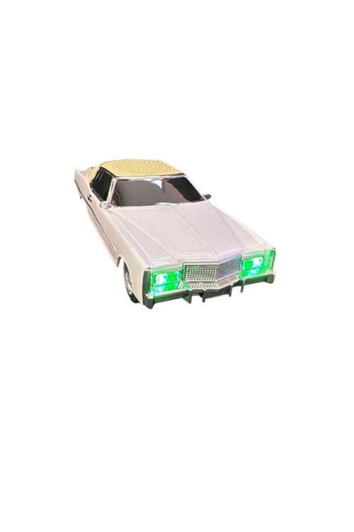 Wster Ws-1966 Araba Görünümlü Taşınabilir Kablosuz Radyolu Bluetooth Hoparlör Beyaz