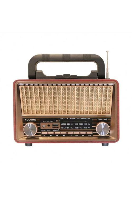 Ns-2071 Usb / Tf Kart / Fm Retro Taşınabilir Bluetooth Hoparlör