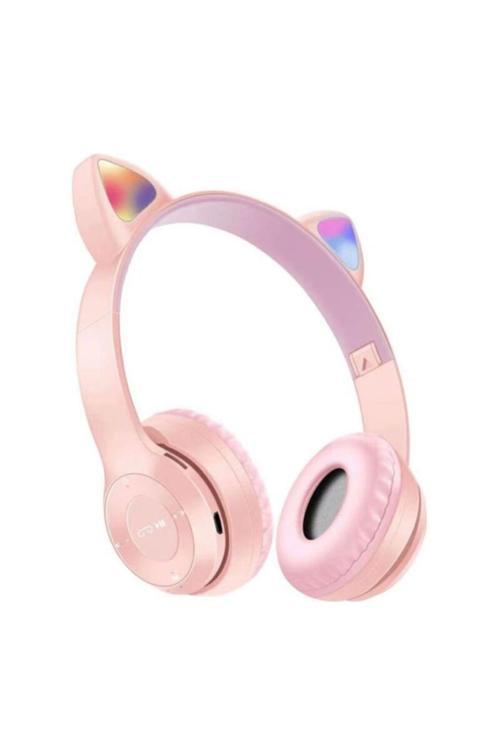 P47M Bluetooth 5.0 Kedi Tasarımlı Katlanabilir Kulak Üstü Kulaklık