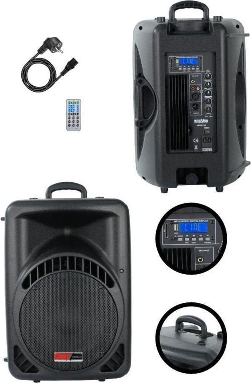 Ample-10A Aktif Kabin Hoparlör 10 İnç 600 Watt Bluetooth Usb