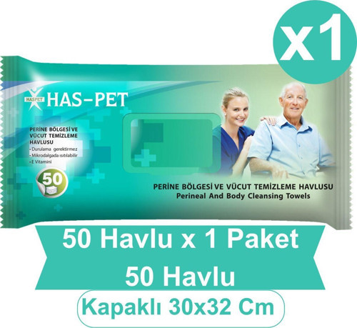 Haspet Perine Temizleme Havlusu 30X32 Cm 50 Adet