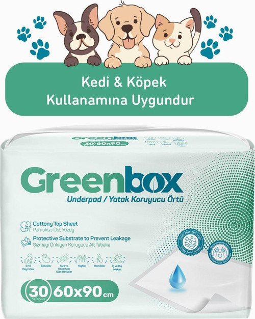 60X90 Hijyenik Tuvalet Eğitim Pedi 30'Lu 1 Paket 30 Adet