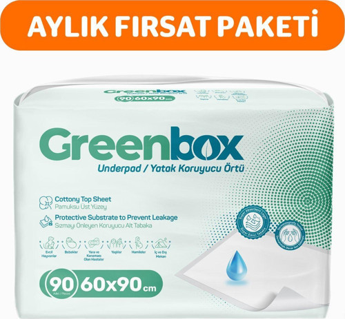 60X90 Yatak Koruyucu Örtü 30'Lu 3 Paket 90 Adet