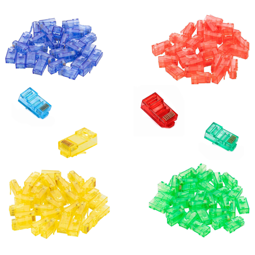 100 Parça RJ45 CAT6 8P/8C Network Soket Konnektör