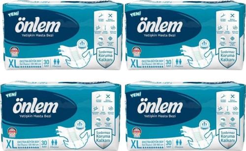 Belbantlı Hasta Bezi Eko Ekstra Büyük Boy Xl Beden 30 Lu X 4 Adet
