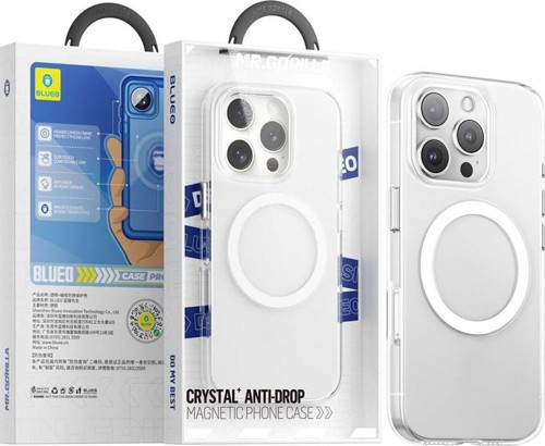 iPhone 16/16 Plus / 16 Pro / 16 Pro Max Uyumlu Crystal+ Anti-Drop Magnetic Şeffaf Telefon K