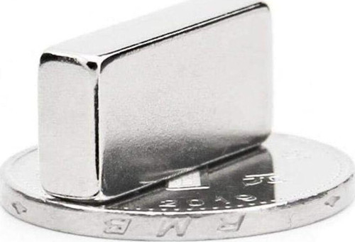srhtDS Magneteksan 20x10x5 mm Neodyum Mıknatıs, Çok Güçlü Dikdörtgen Neodymium Magnet - 4 Ade