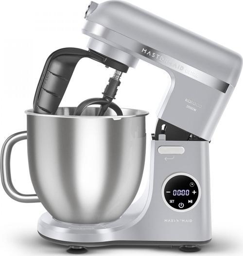Mastermaid Chef Ultra D2000W Dijital Ekranlı Hamur Yoğurma Makinesi Silver 7L