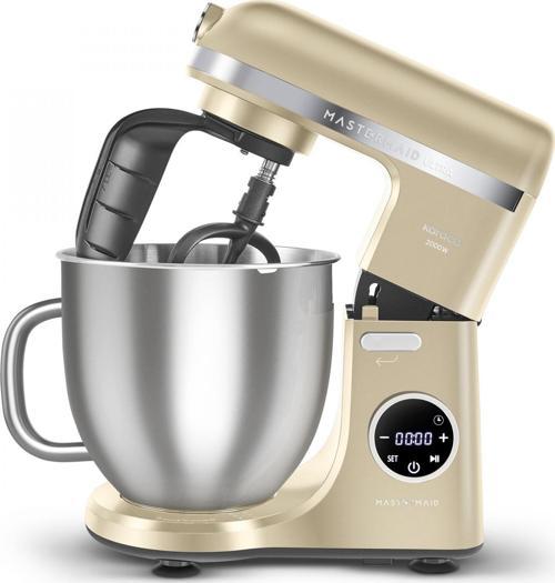 Mastermaid Chef Ultra D2000W Dijital Ekranlı Hamur Yoğurma Makinesi Mineral Gold 7L