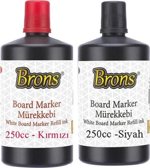 Siyah Kırmızı Yazı Tahta Kalem Mürekkebi 250ml 1 Adet Brons Tahta Kalemi Mürekkebi Kolay Silinebilir 250gr Okul Sınıf
