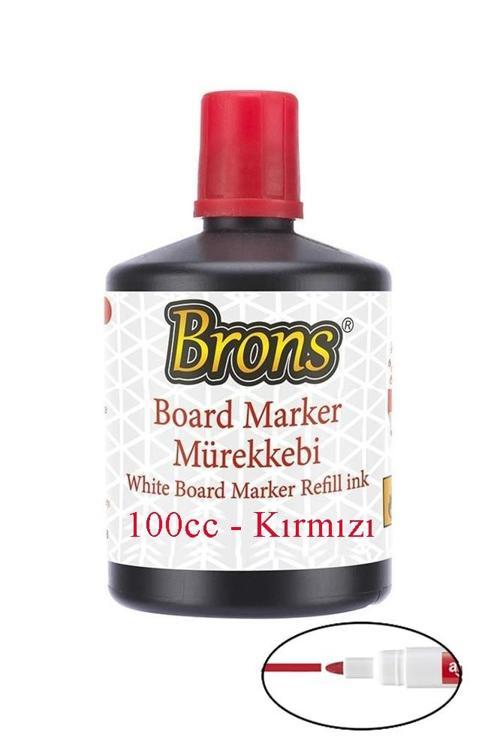 Kırmızı Yazı Tahta Kalem Mürekkebi 100ml 1 Adet Brons Tahta Kalemi Mürekkebi Kolay Silinebilir 100gr Okul Sınıf Öğrenci