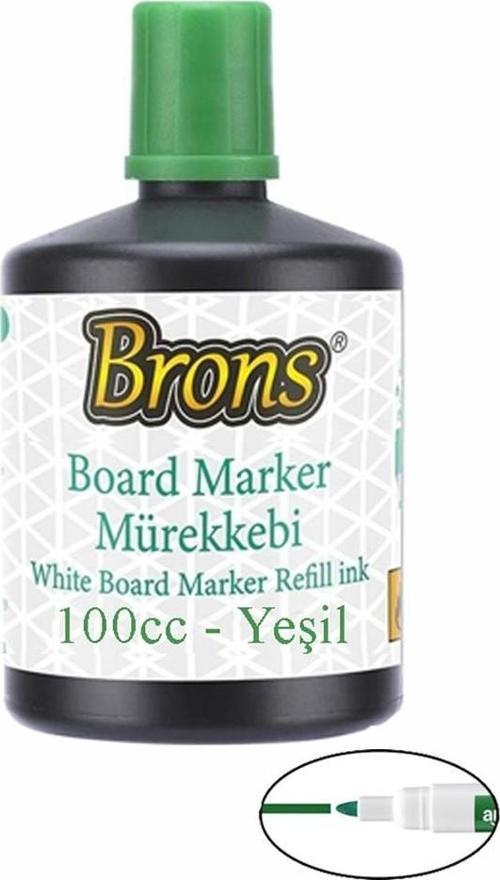 Yeşil Yazı Tahta Kalem Mürekkebi 100ml 1 Adet Brons Tahta Kalemi Mürekkebi Kolay Silinebilir 100gr Okul Sınıf Öğrenci