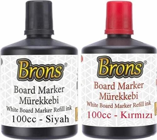 Siyah Kırmızı Yazı Tahta Kalem Mürekkebi 100ml 1 Adet Brons Tahta Kalemi Mürekkebi Kolay Silinebilir 100gr Okul Sınıf